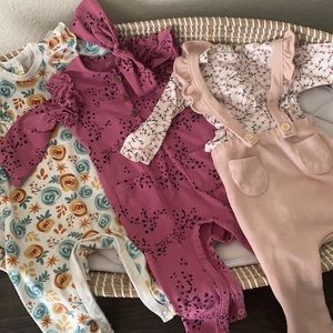Lot of 3 baby girl outfits
